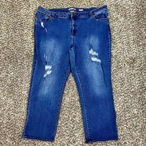 A Beautiful Soul (Arula) Straight Leg Distressed Jeans size 22